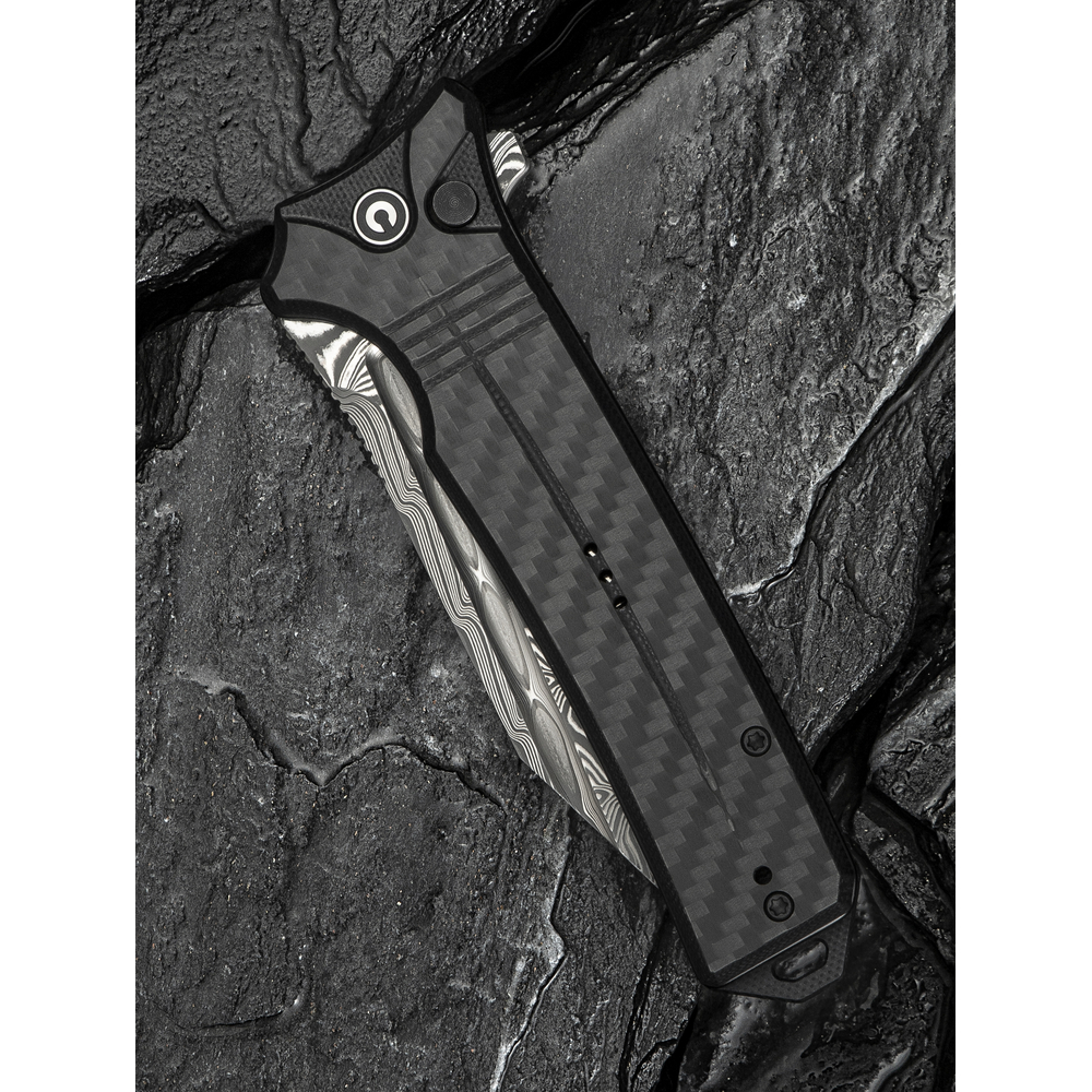 Нож складной туристический Civivi Neurohaptic, (9.5 см) Damascus / Carbon Fiber & G10